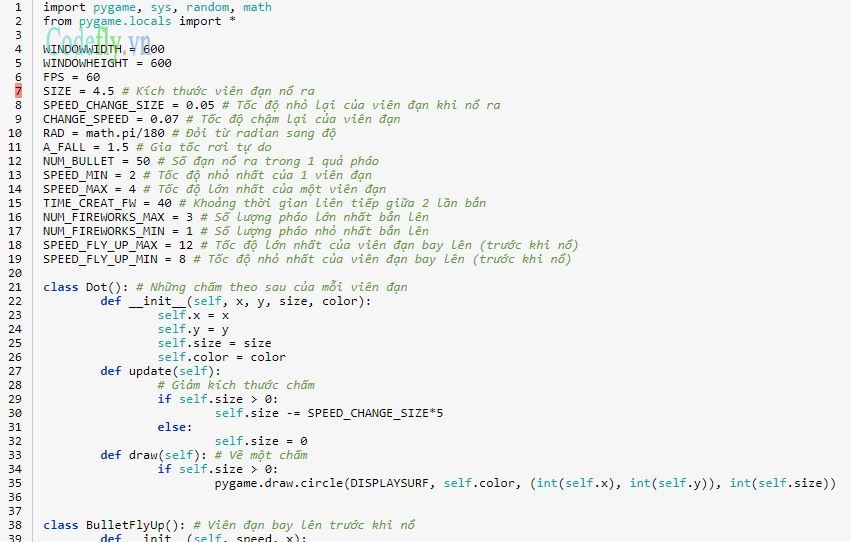 Game bắn pháo hoa Python đơn giản code viết trong 2h cho bạn mới nhập môn