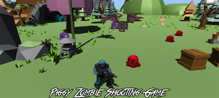 Trò chơi bắn súng Piggy Zombie trong Unity Engine full source code