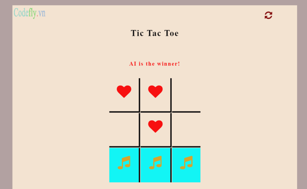 TicTacToe đơn giản trong JavaScript với mã nguồn