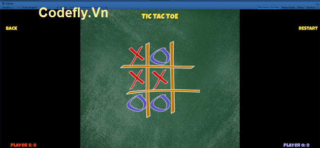 Trò Chơi Tic-Tac-Toe﻿, Game Đánh Caro Full Source Code - Codefly.Vn