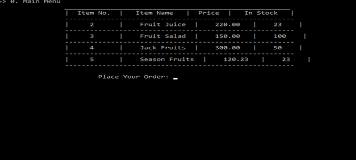 Hệ thống quản lý cửa hàng trái cây bằng C++ với mã nguồn